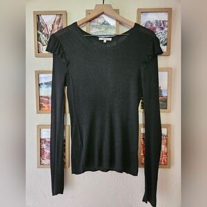 Madewell ruffle shoulder top, S